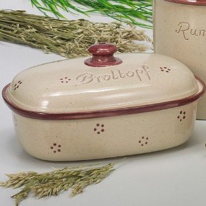 Hochwertiger glasierter Brottopf mit seitlichen Belüftungslöchern